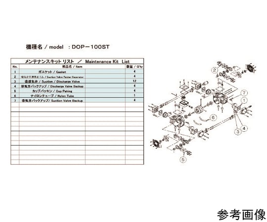 真空ポンプ用メンテナンスキッド DOP-100ST用　DOP-100ST MAINTENANCEKIT