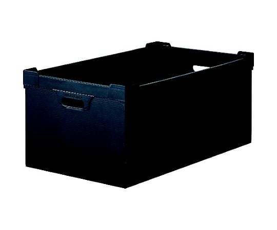 導電性ダンボールプラスチックケース 45L ブラック 1セット（5枚入）