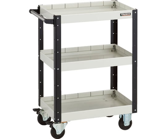 イーグルワゴン 600X400XH880 深型3段 ホワイトブラック