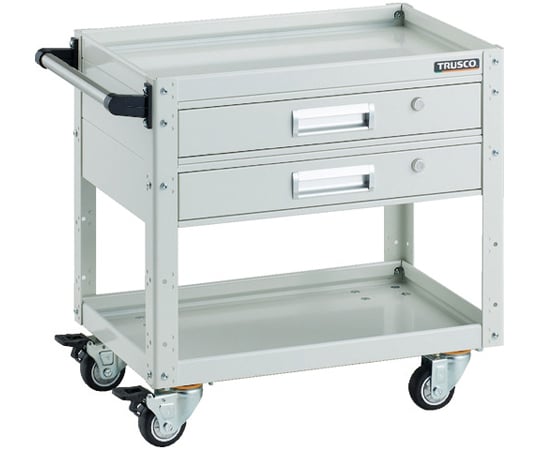 ツールワゴン イーグルワゴン 600×400 2段引出付 ウレタン4輪自在 ホワイト