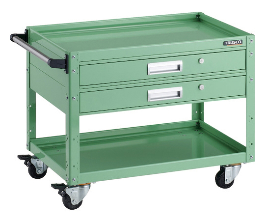 ツールワゴン イーグルワゴン 750X500 引出付 4輪自在 ヤンググリーン