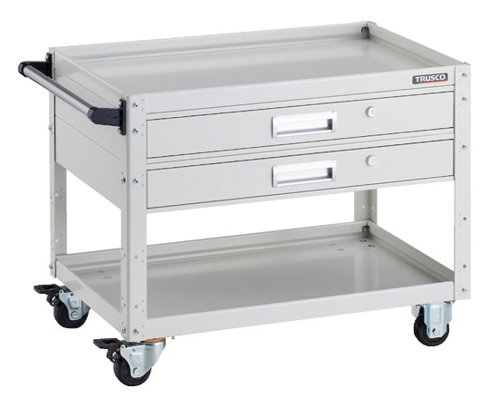 イーグルワゴン 750X500XH600 引出2段付 ホワイト