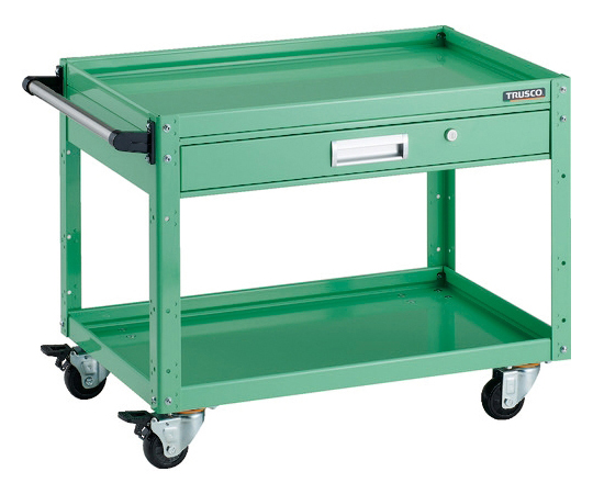 ツールワゴン イーグルワゴン 750X500 引出付 4輪自在 ヤンググリーン