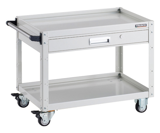 ツールワゴン イーグルワゴン 750×500×H600 引出付 ウレタン車輪 ホワイト