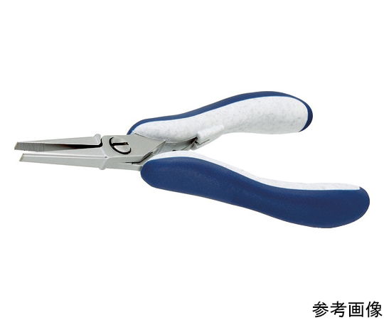 ESD精密プライヤー　直爪・平　ロング　140mm　ギザ付