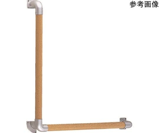 L型　丸棒手すり　35ΦX600　シルバ-ライトオ-ク