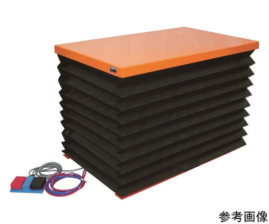 テーブルリフト100kg　電動Bねじ式　DC24Vバッテリー専用　蛇腹付520×850