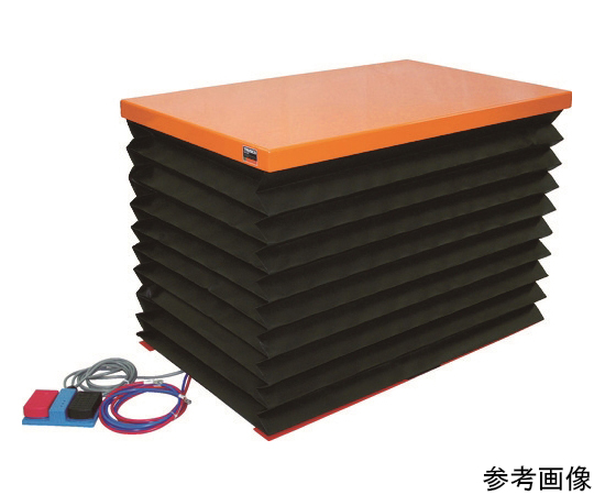 テーブルリフト100kg　電動Bねじ式　DC24Vバッテリー専用　蛇腹付520×850