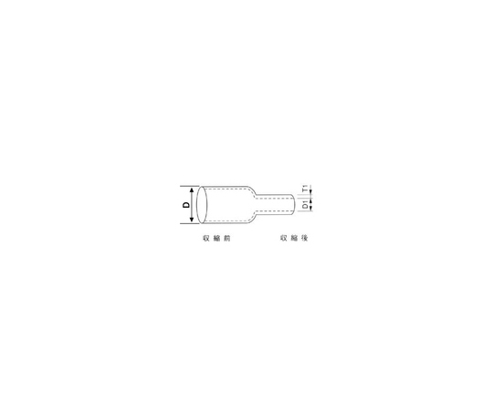 耐熱150℃収縮チューブ　収縮前内径1.6mm　長さ1m　10本入り　透明　HR150-1.6T