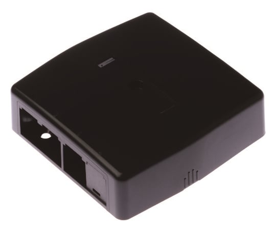 ローゼットボックス　シャッターなし　4個口（3ローゼット+1ブランク）　黒