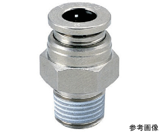 チューブフィッティング ブラスストレート チューブ12 ネジR3/8 ゴムHNBR カバー無