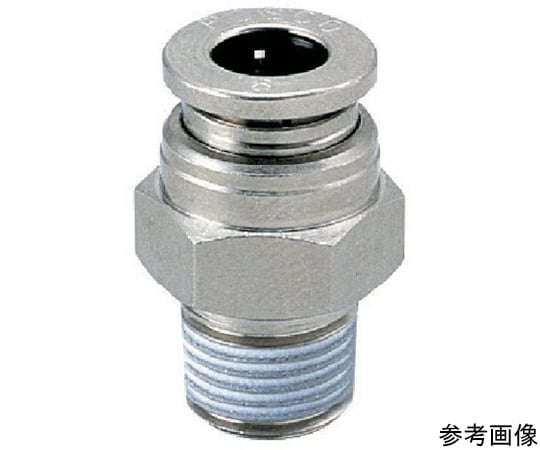 チューブフィッティング ブラスストレート チューブ4 ネジR1/4 ゴムHNBR カバー無