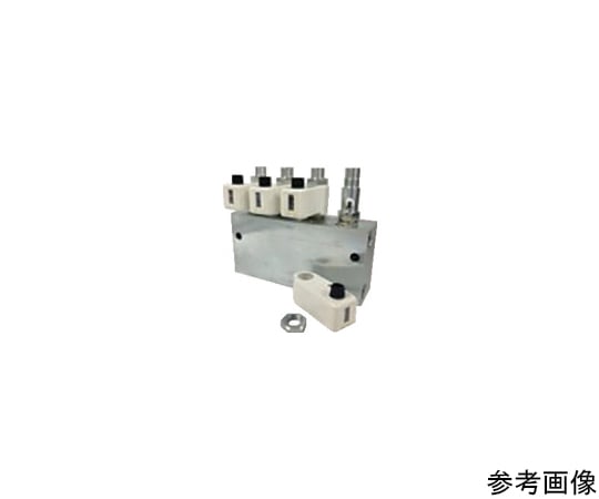 潤滑装置 カウンタ付デュアルライン分配弁 シングル吐出 吐出量：0.8～1.2cm/ストローク 給油箇所：4