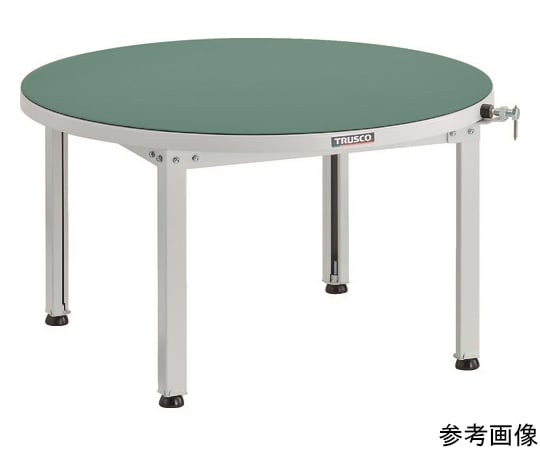 LC型大型回転台ストッパー付　Φ860XH76　帯電防止マット張り　脚付