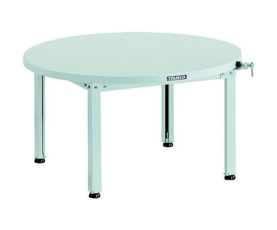 LC型大型回転台ストッパー付　Φ860XH76　スチ-ル天板　脚付