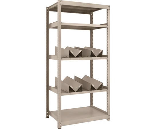 M2型軽中量棚　860X600XH1800　缶受X4付