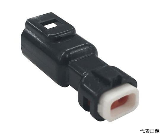 防水コネクタ　プラグハウジング　（10個入）芯数2　被覆外径φ1.0～1.3　黒