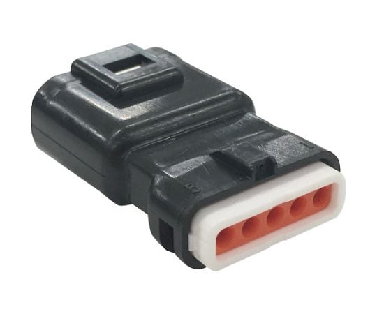 防水コネクタ　プラグハウジング　（10個入）芯数5　被覆外径φ1.0～1.3　黒