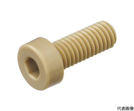 ポリエーテルエーテルケトン　六角穴付低頭ボルト　M5-12　（100個入り）