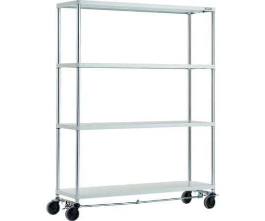 フェニックスラック　1500X450　4段　U車輪4輪S付　W色　抗菌粉体塗装