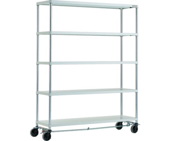 フェニックスラック　1500X450　5段　U車輪4輪S付　W色　抗菌粉体塗装