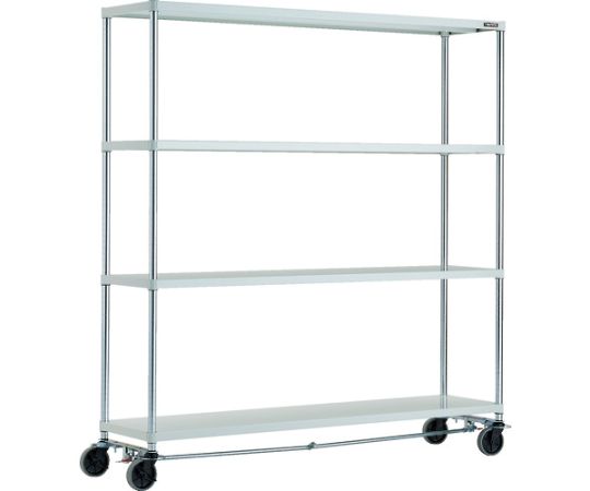 フェニックスラック　1800X450　4段　U車輪4輪S付　W色　抗菌粉体塗装