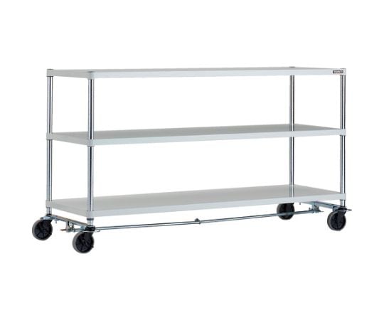 フェニックスラック　1800X600　3段　U車輪4輪S付　W色　抗菌粉体塗装