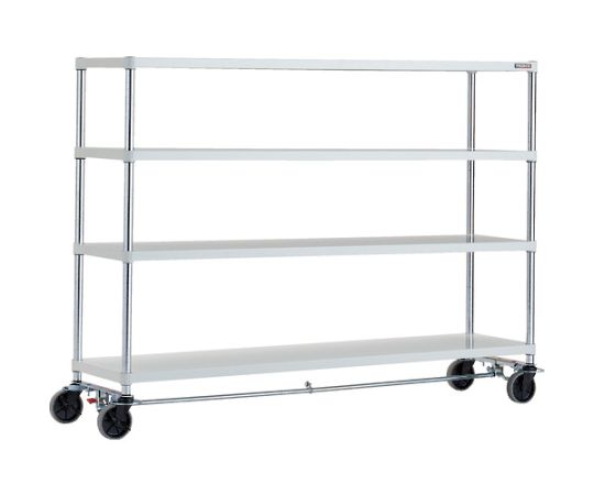 フェニックスラック　1800X450　4段　U車輪4輪S付　W色　抗菌粉体塗装