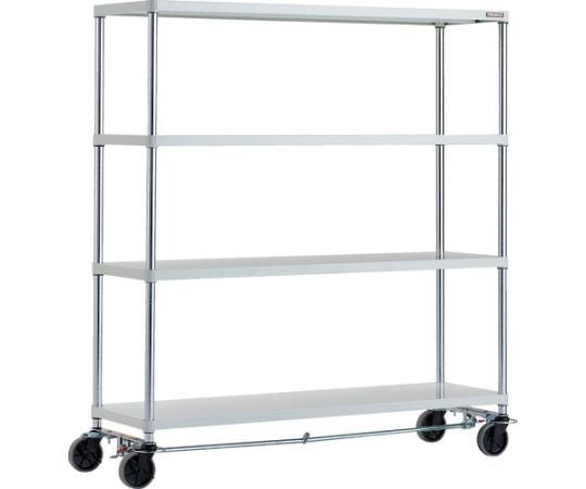 フェニックスラック　1500X450　4段　U車輪4輪S付　W色　抗菌粉体塗装