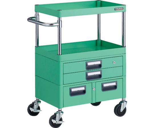 フェニックスワゴン　抗菌　省音　600X400XH880　引出付　YG色