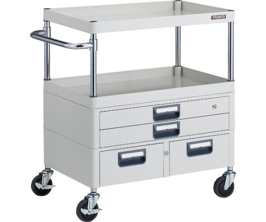 フェニックスワゴン　抗菌　省音　750X500XH880　引出付　W色