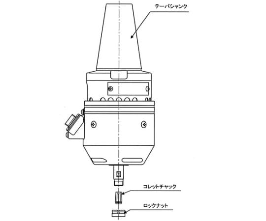 64-8662-54 機械装着用h4スピンドルHSM-3300用ロックナット サイズφ36