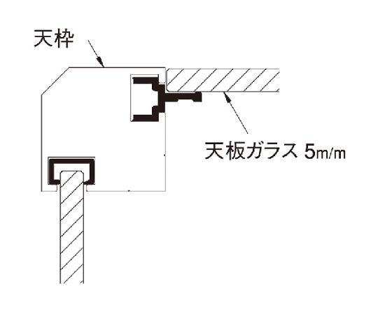 エクシード　ハイケースS　ブラック　プッシュ錠付　1500×450×H1800　S15-458-B-P
