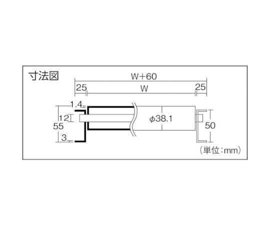 64-8676-74 アルミ製ローラコンベヤφ38.1-W300XP100X3000L SA38-301030