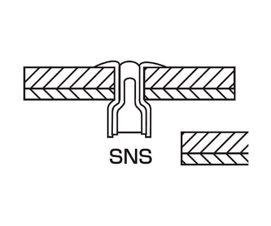 64-8691-04 高強度ブラインドリベット Sボルト（丸頭） Φ6.4/板厚9.5mm