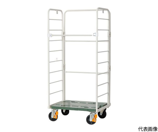 倒れにくいカゴ車"セフティーテナーサインプレートキャスター" 1100X800XH1700