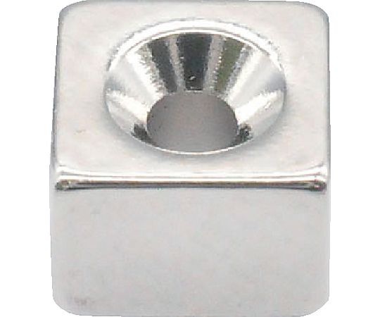 ネオジム角形 皿ねじ穴付 6MM×6MM×4MM M1.6 1個入
