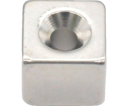 ネオジム角形 皿ねじ穴付 6MM×6MM×5MM M1.6 1個入