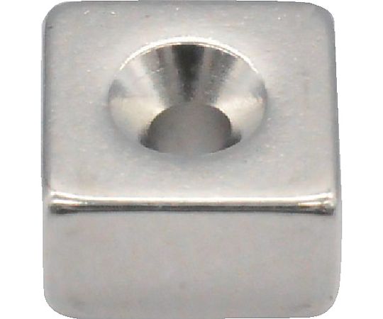 ネオジム角形 皿ねじ穴付 7MM×7MM×4MM M1.6 1個入