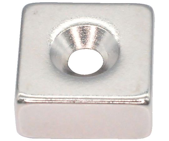ネオジム角形 皿ねじ穴付 9MM×9MM×4MM M2 1個入