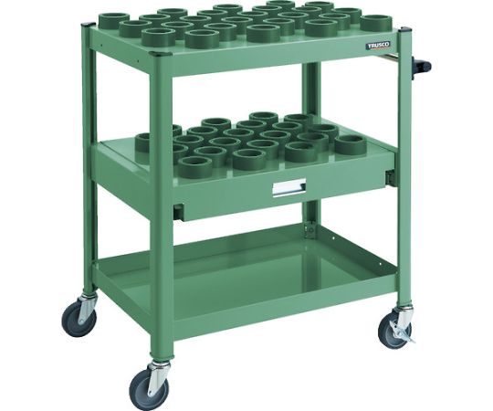 TCW型ツーリングワゴン　HSK63A　BT40　NT40　45個　スライド棚付　GN色