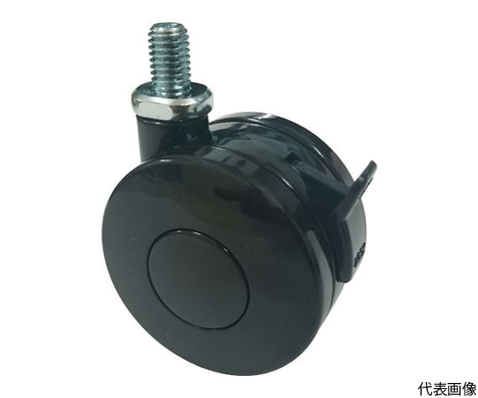 ねじ込み双輪キャスター　ナイロン車輪　自在ストッパー付　Φ60　M8