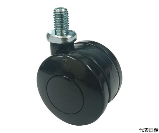 ねじ込み双輪キャスター　ナイロン車輪　自在　Φ50　M8
