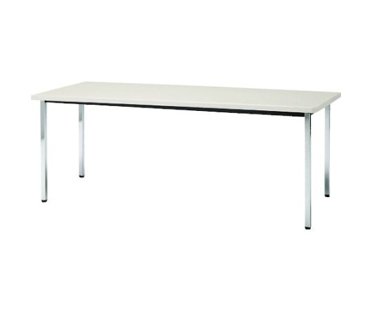 会議用テ-ブル　1500X600XH700　角脚　下棚無し　ホワイト