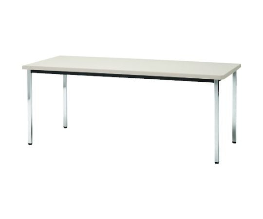 会議用テ-ブル　1500X750XH700　角脚　下棚無し　ニューグレー