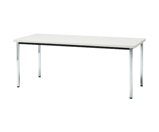 会議用テ-ブル　1500X750XH700　角脚　下棚無し　ホワイト