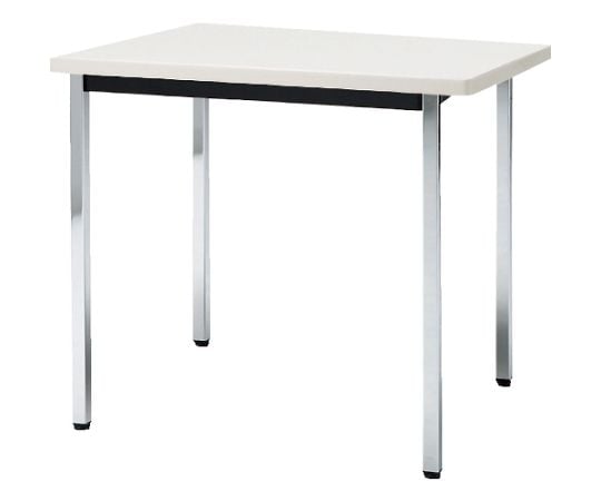 会議用テ-ブル　900X900XH700　角脚　下棚無し　ホワイト