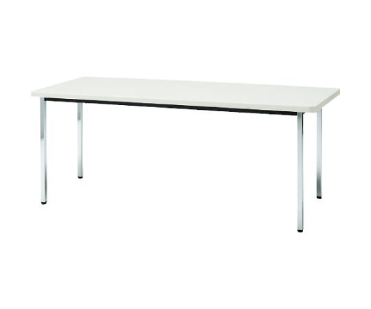 会議用テ-ブル　1200X600XH700　角脚　下棚無し　ホワイト