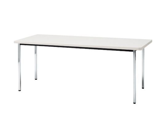 会議用テ-ブル　1200X750XH700　角脚　下棚無し　ホワイト