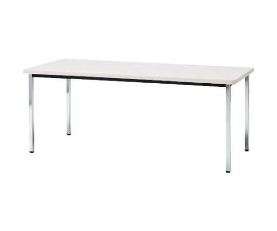 会議用テ-ブル　1500X900XH700　角脚　下棚無し　ホワイト